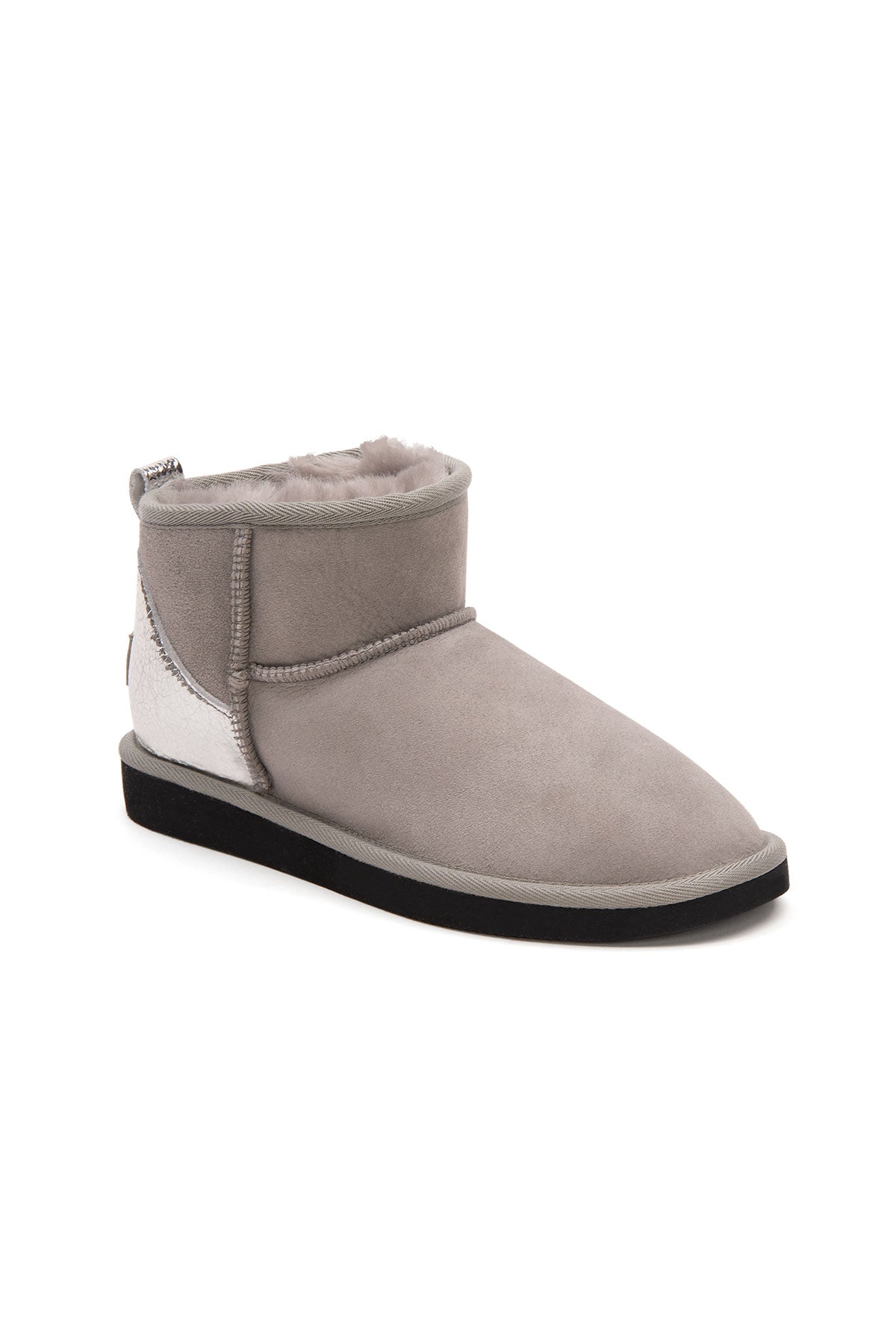 Pegia Jelsa Glossy Detailed Genuine Suede Women's Mini Boots - Pegia