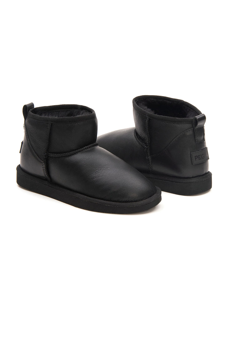 Pegia Leona Genuine Leather Women's Mini Boots - Pegia
