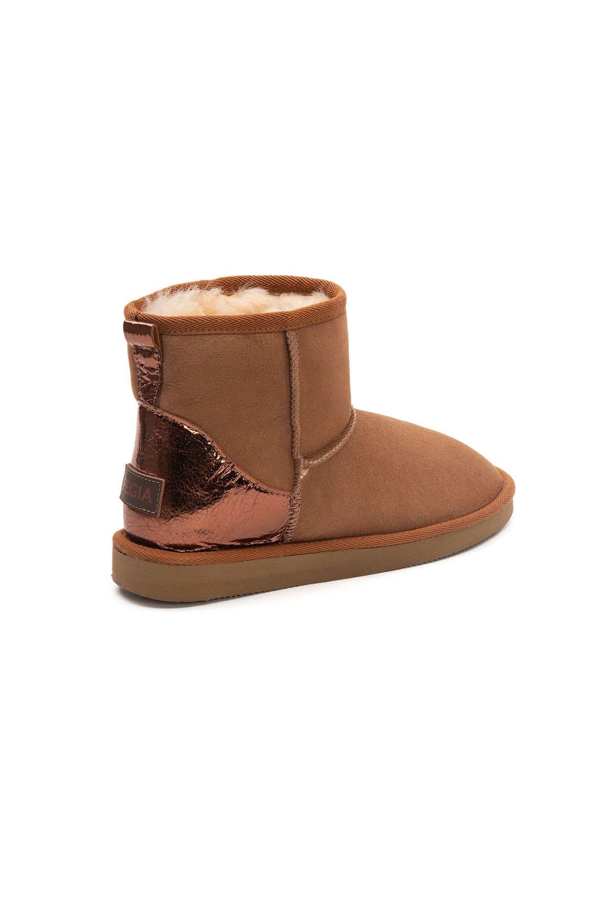 Pegia Jelsa Glossy Detailed Genuine Suede Women's Short Boots - Pegia