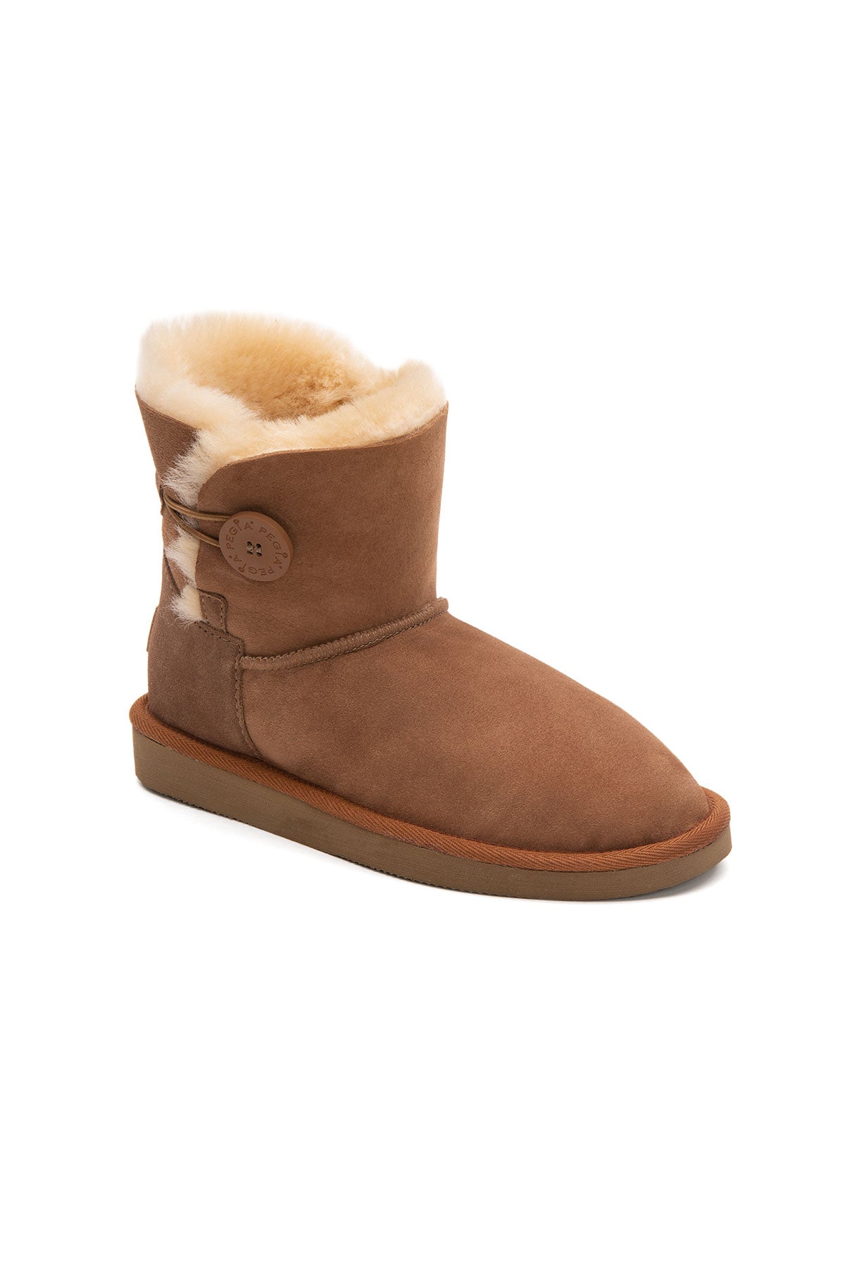 Pegia Moa Genuine Suede Button Women's Boots - Pegia
