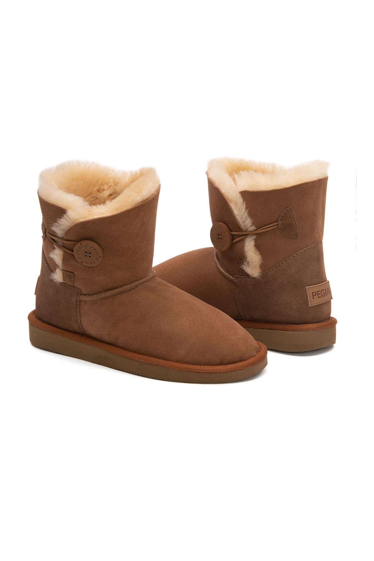Pegia Moa Genuine Suede Button Women's Boots - Pegia