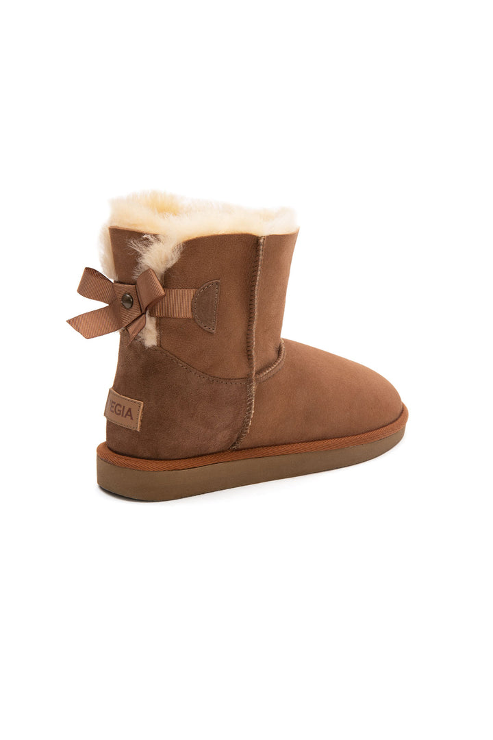 Pegia Lulea Genuine Suede Bow Detail Women's Boots - Pegia