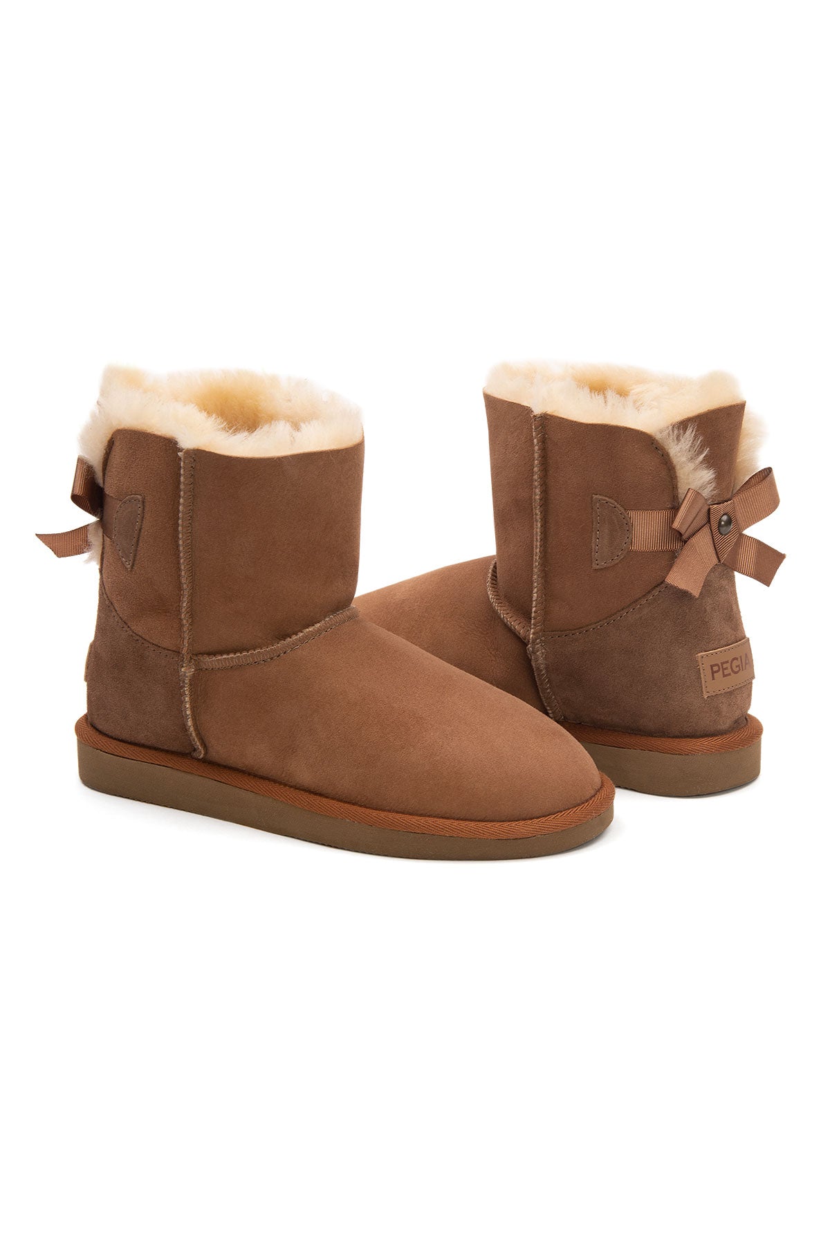 Pegia Lulea Genuine Suede Bow Detail Women's Boots - Pegia