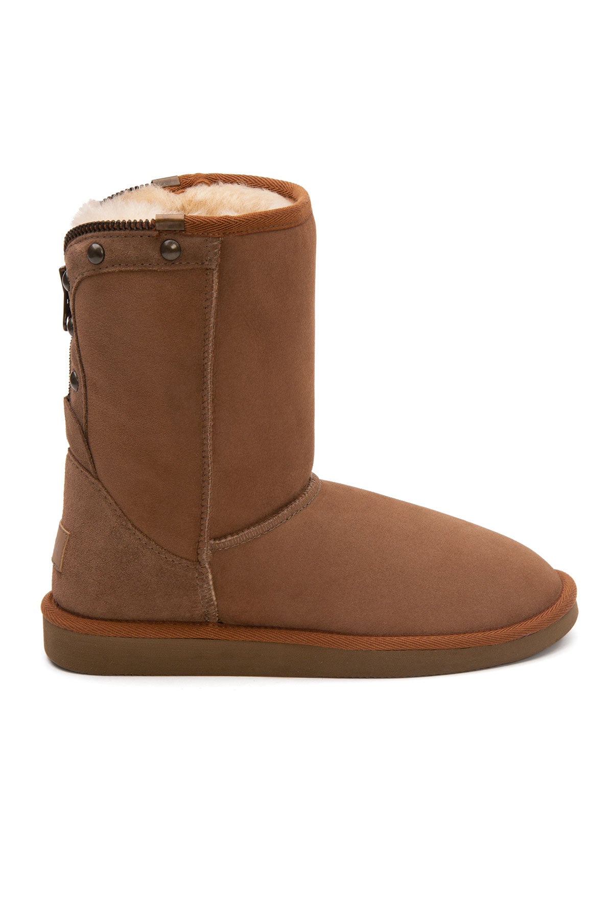 Pegia Vian Genuine Suede Back Zip Women's Boots - Pegia