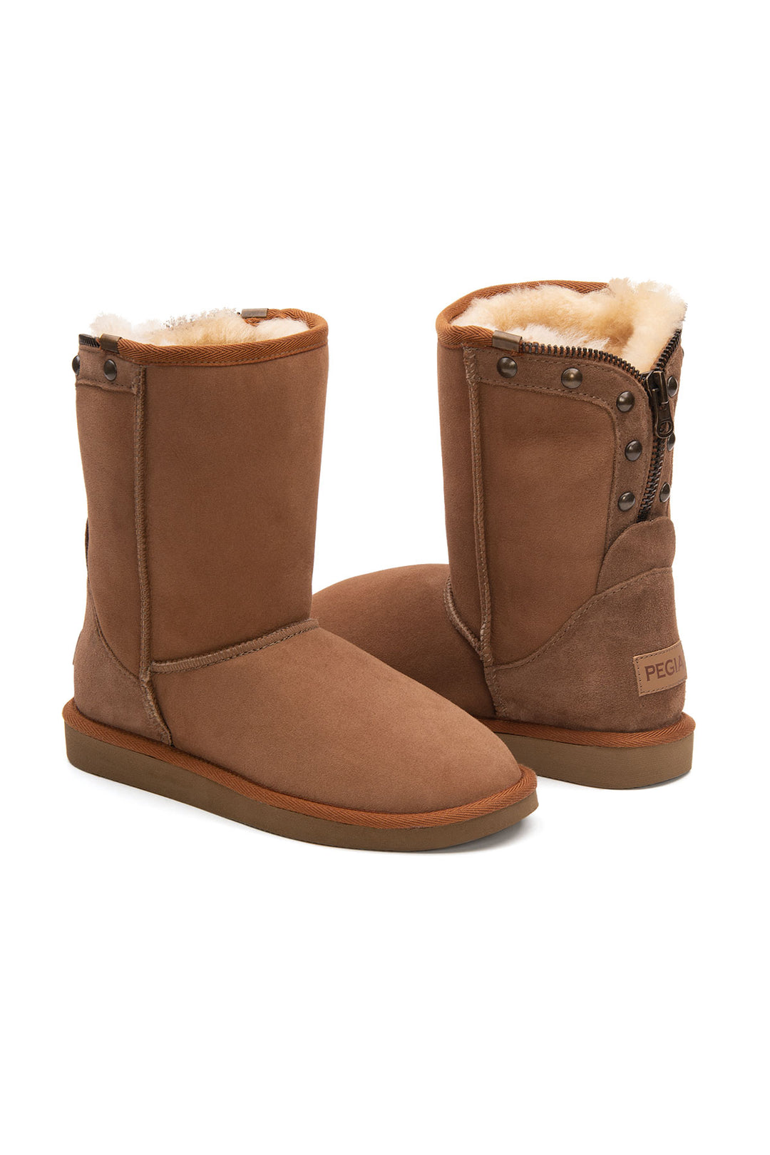 Pegia Vian Genuine Suede Back Zip Women's Boots - Pegia