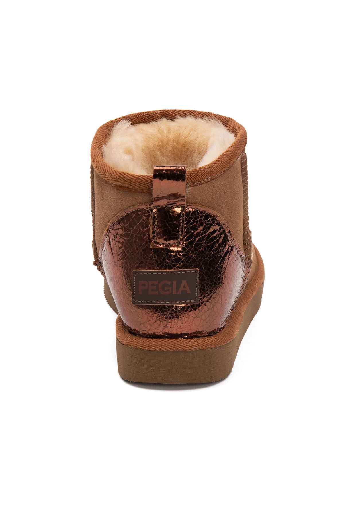 Pegia Jelsa Glossy Detailed Genuine Suede Women's Mini Boots - Pegia