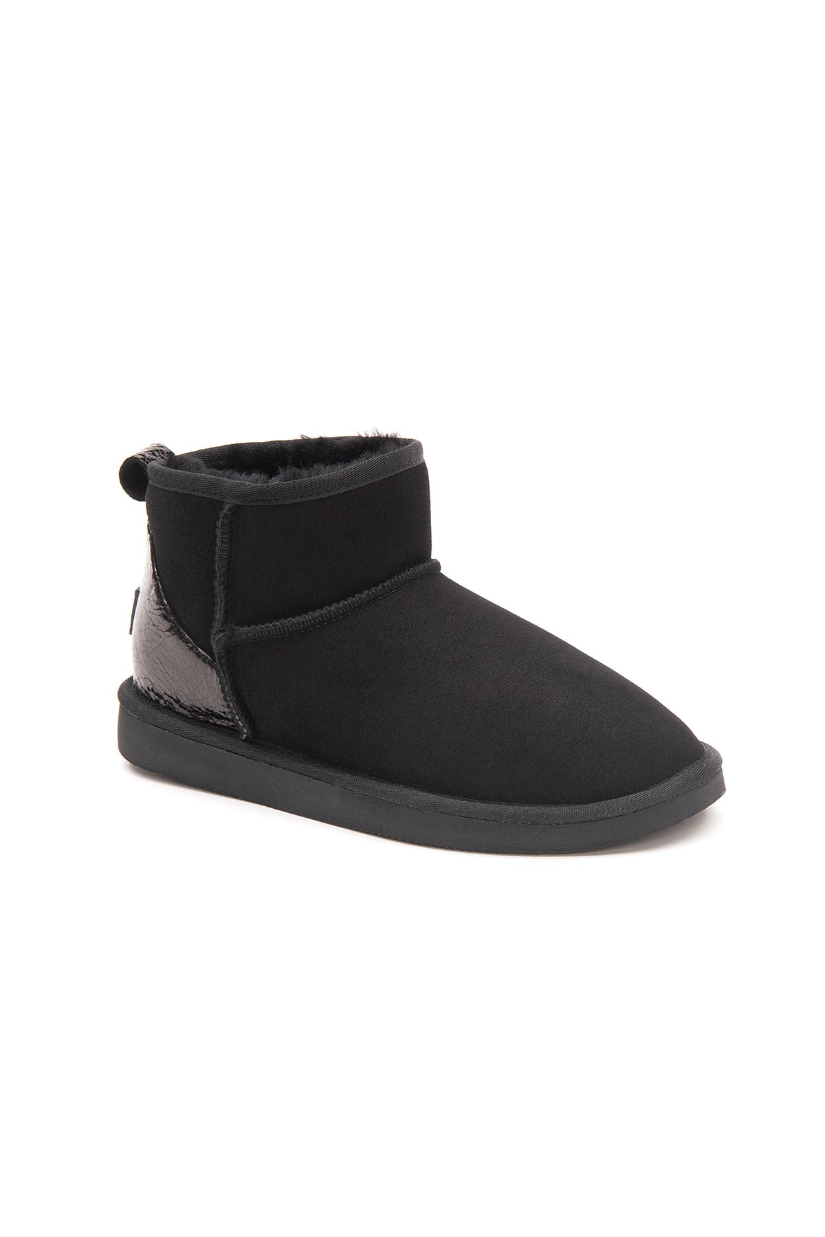 Pegia Jelsa Glossy Detailed Genuine Suede Women's Mini Boots - Pegia
