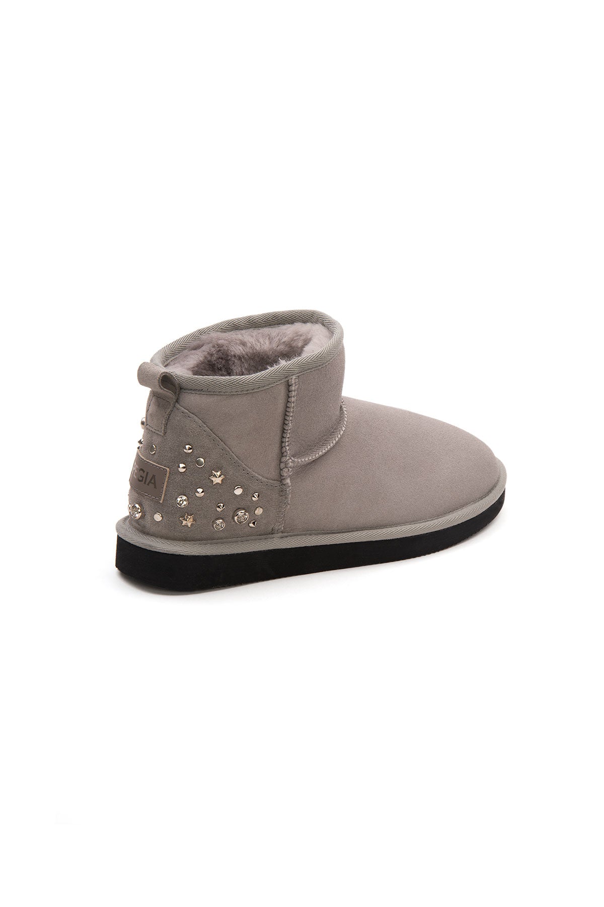 Pegia Masca Genuine Suede Jewel Detailed Women's Mini Boots - Pegia