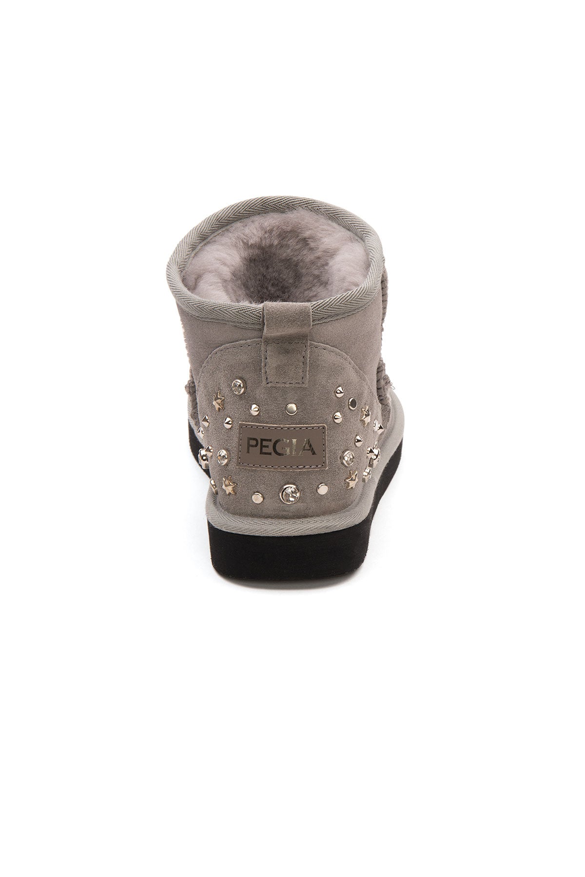 Pegia Masca Genuine Suede Jewel Detailed Women's Mini Boots - Pegia