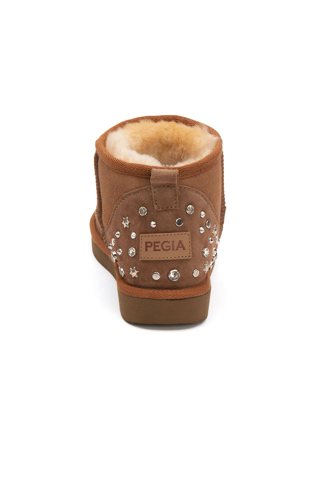 Pegia Masca Genuine Suede Jewel Detailed Women's Mini Boots - Pegia