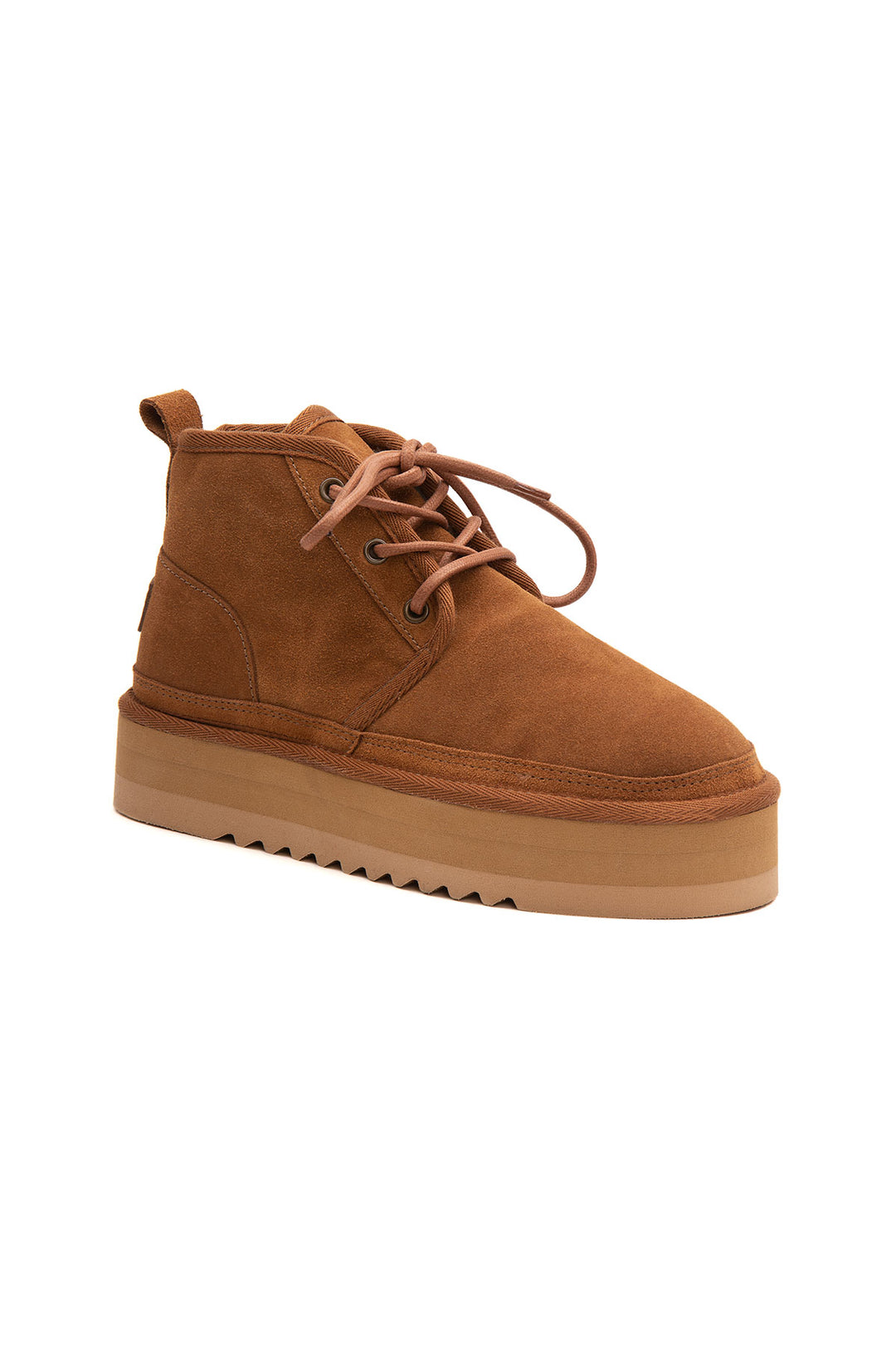 Pegia Muda Genuine Suede Lace-Up Women's Platform Boots - Pegia