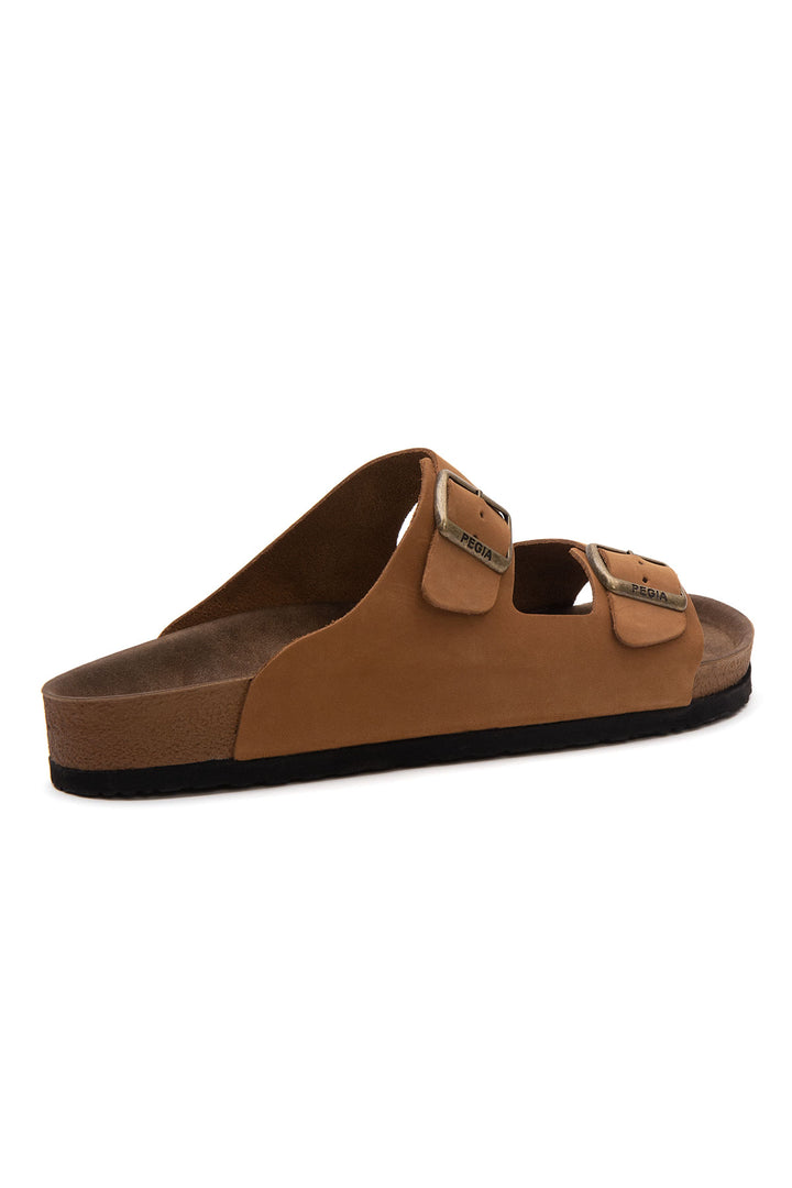 Pegia Santio Nubuck Unisex Buckle Slippers - Pegia