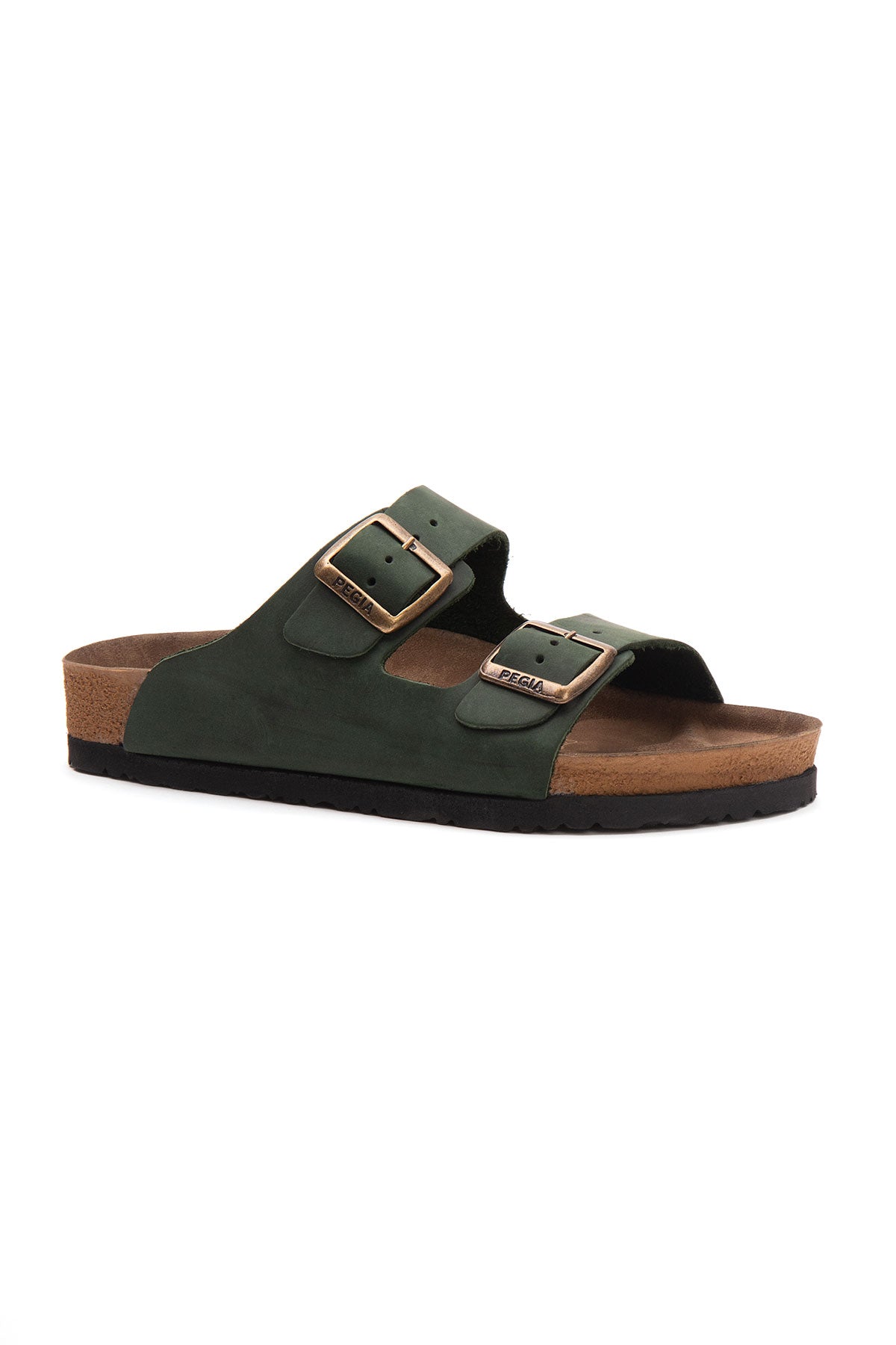 Pegia Santio Nubuck Unisex Buckle Slippers