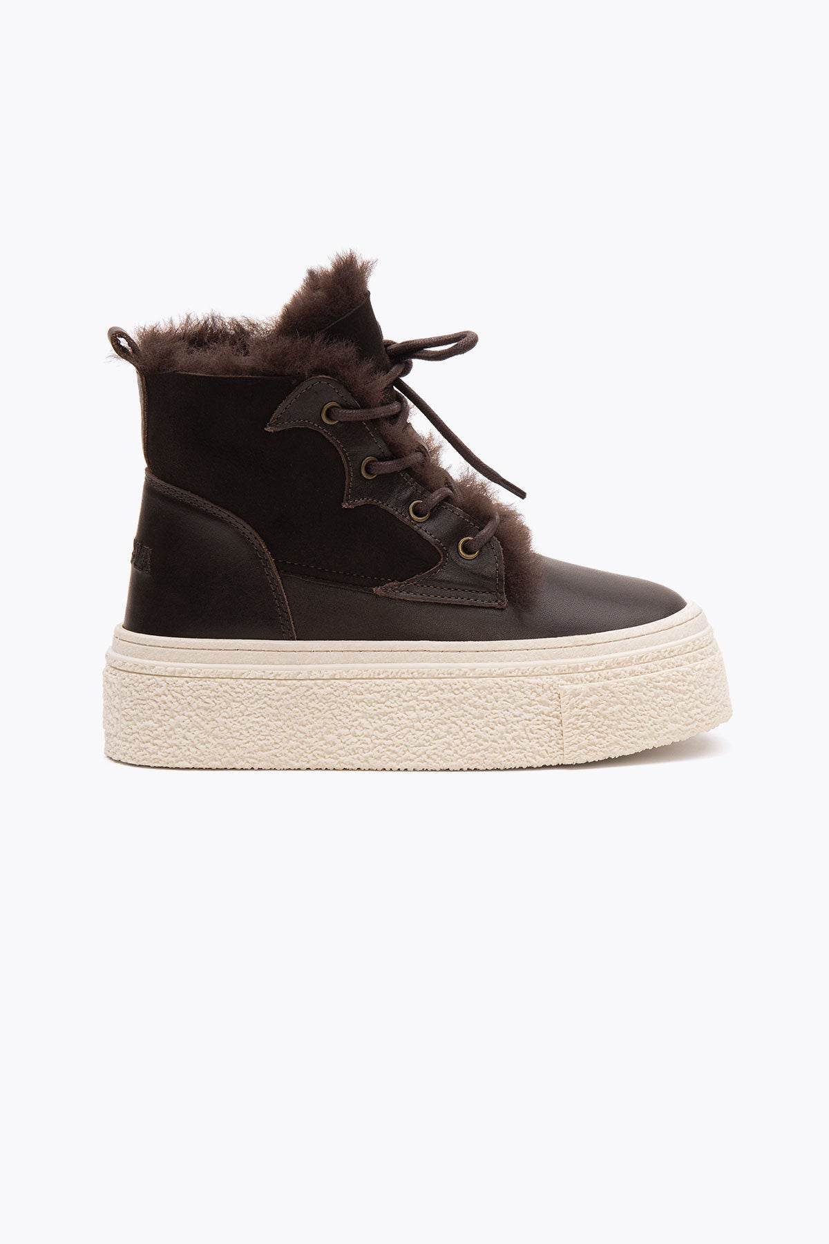 Pegia Nora Shearling Plataforma Botas Mujer