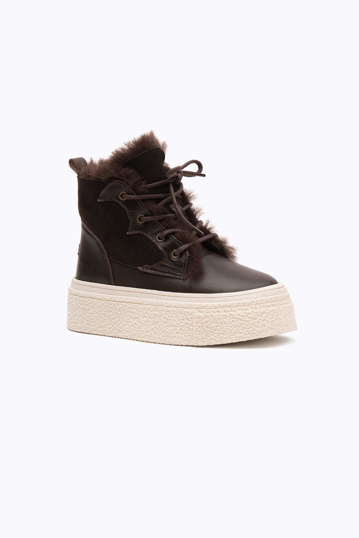 Pegia Nora Shearling Platform Women's Boots - Pegia