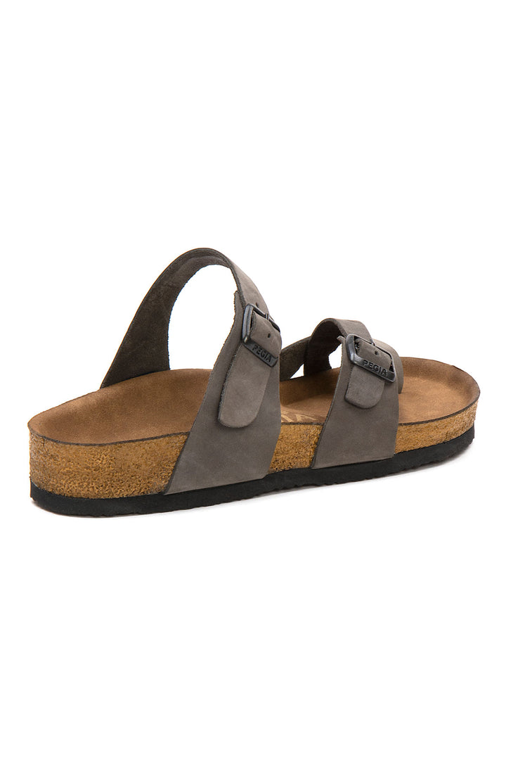 Pegia Sarnes Genuine Suede Women's Toe Loop Slides - Pegia