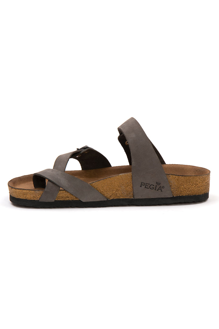 Pegia Sarnes Genuine Suede Women's Toe Loop Slides - Pegia