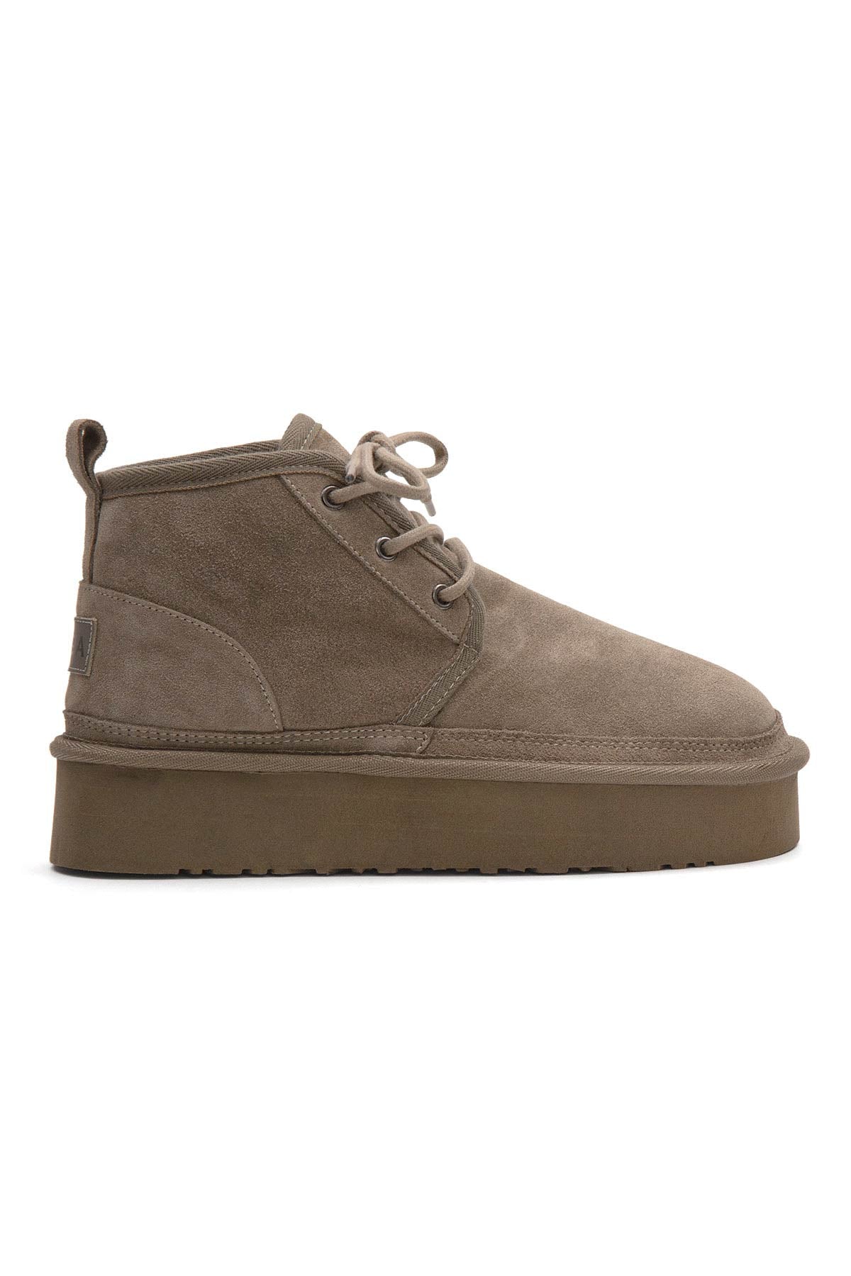 Pegia Muda Genuine Suede Lace-Up Women's Platform Boots - Pegia
