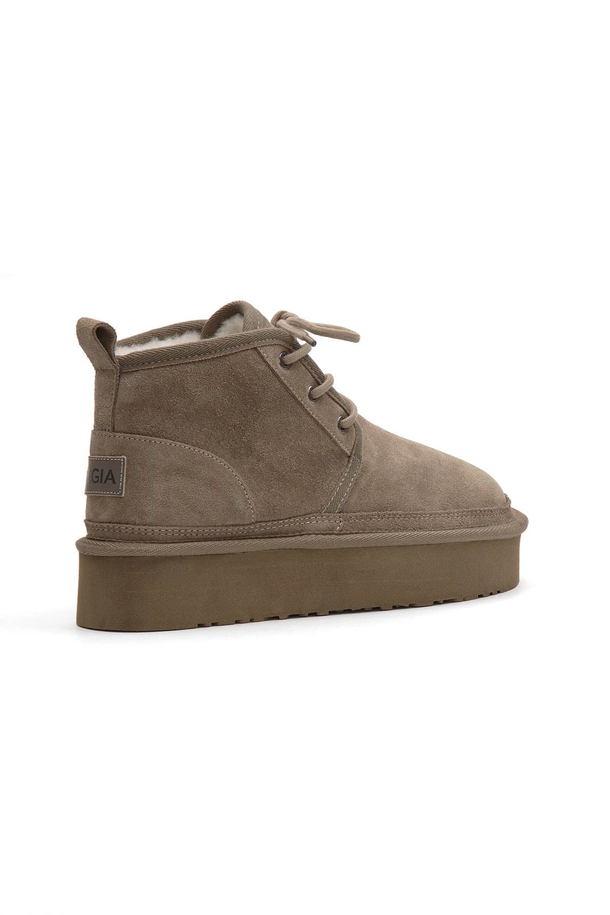 Pegia Muda Genuine Suede Lace-Up Women's Platform Boots - Pegia
