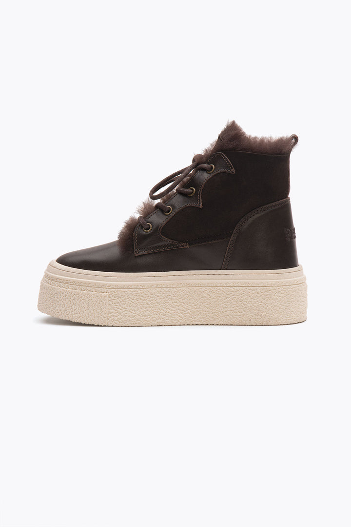 Pegia Nora Shearling Platform Women's Boots - Pegia