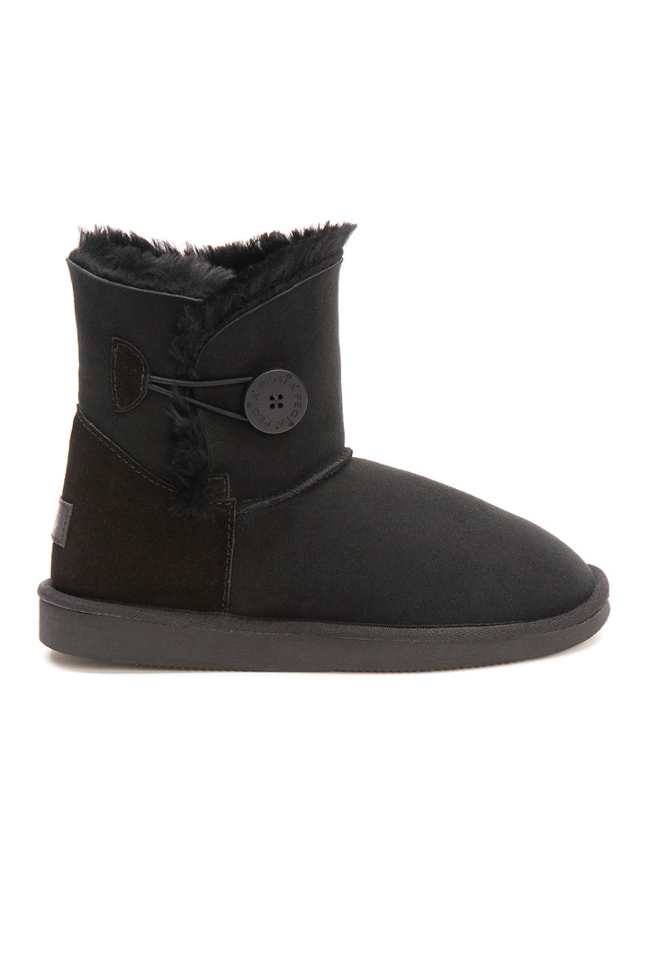Pegia Moa Genuine Suede Button Women's Boots - Pegia