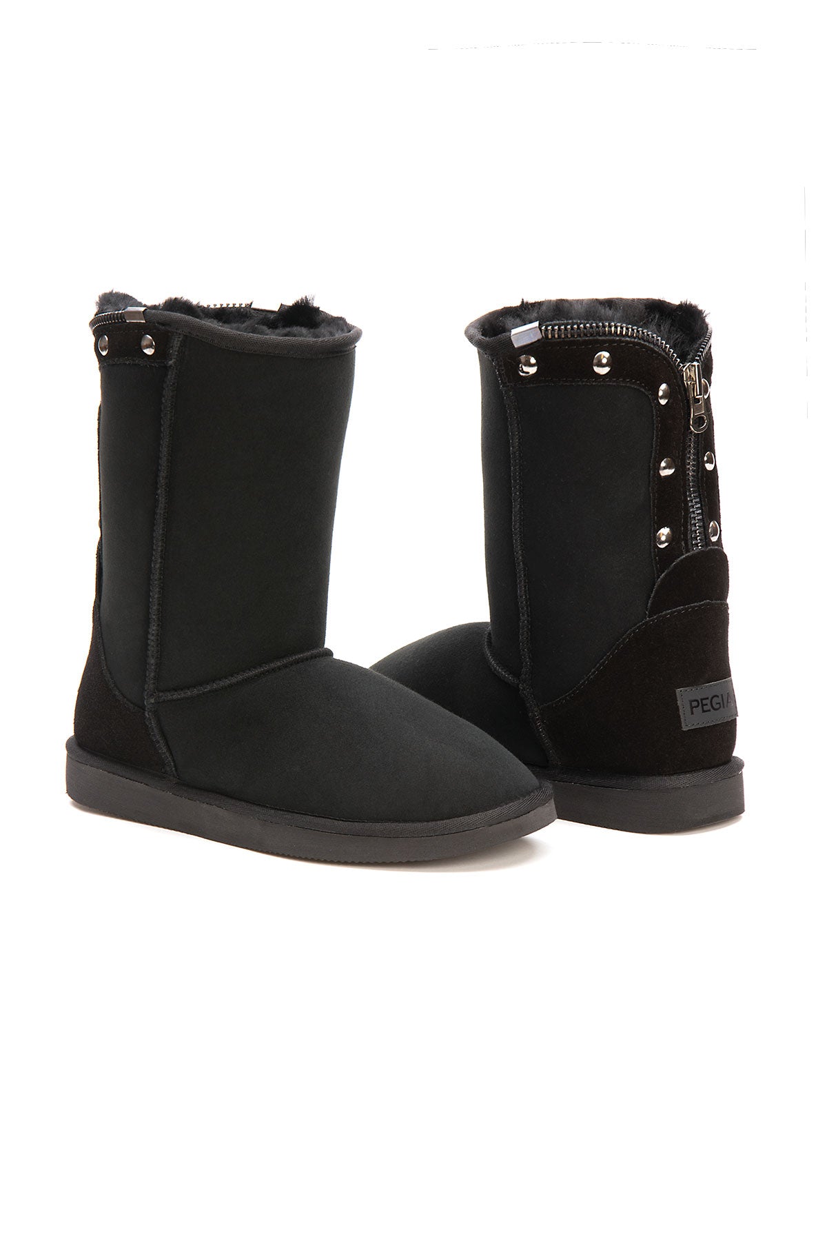 Pegia Vian Genuine Suede Back Zip Women's Boots - Pegia