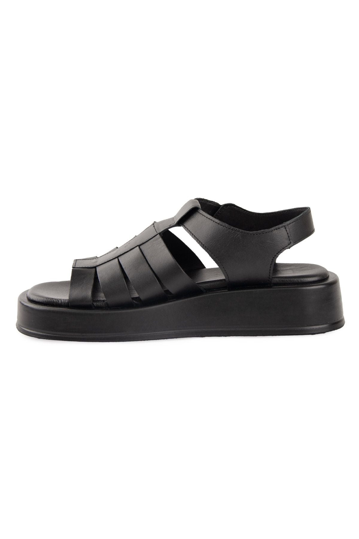 Pegia Strappy Women’s Leather Sandals DG6096  - Black