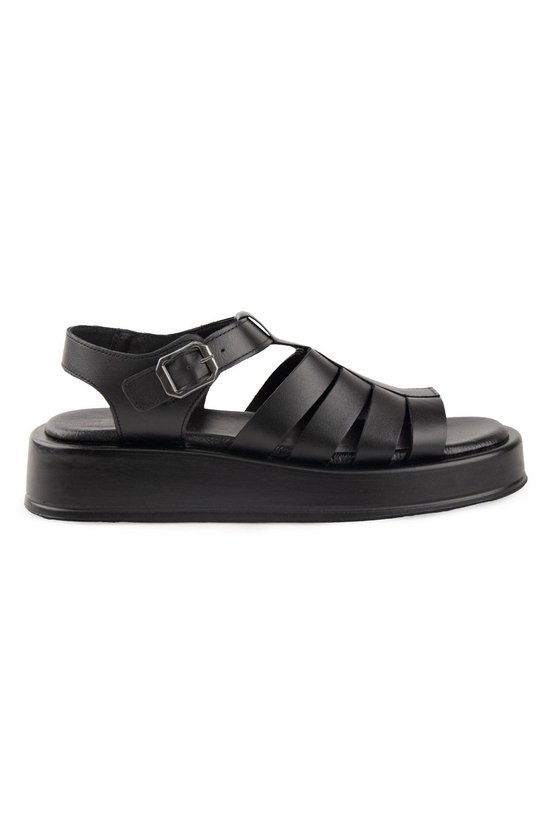 Pegia Strappy Women’s Leather Sandals DG6096  - Black