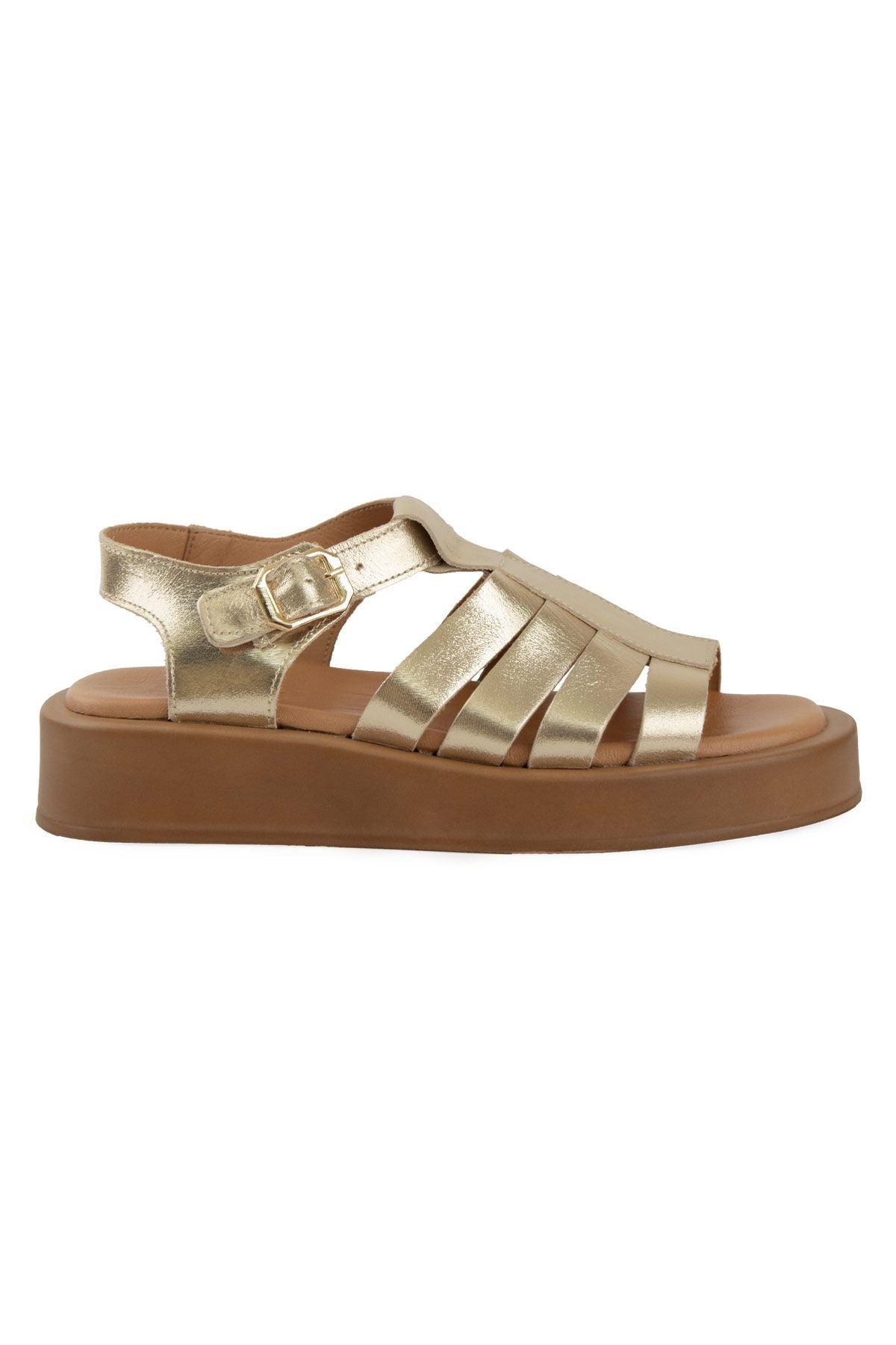 Pegia Strappy Women’s Leather Sandals DG6096  - Gold