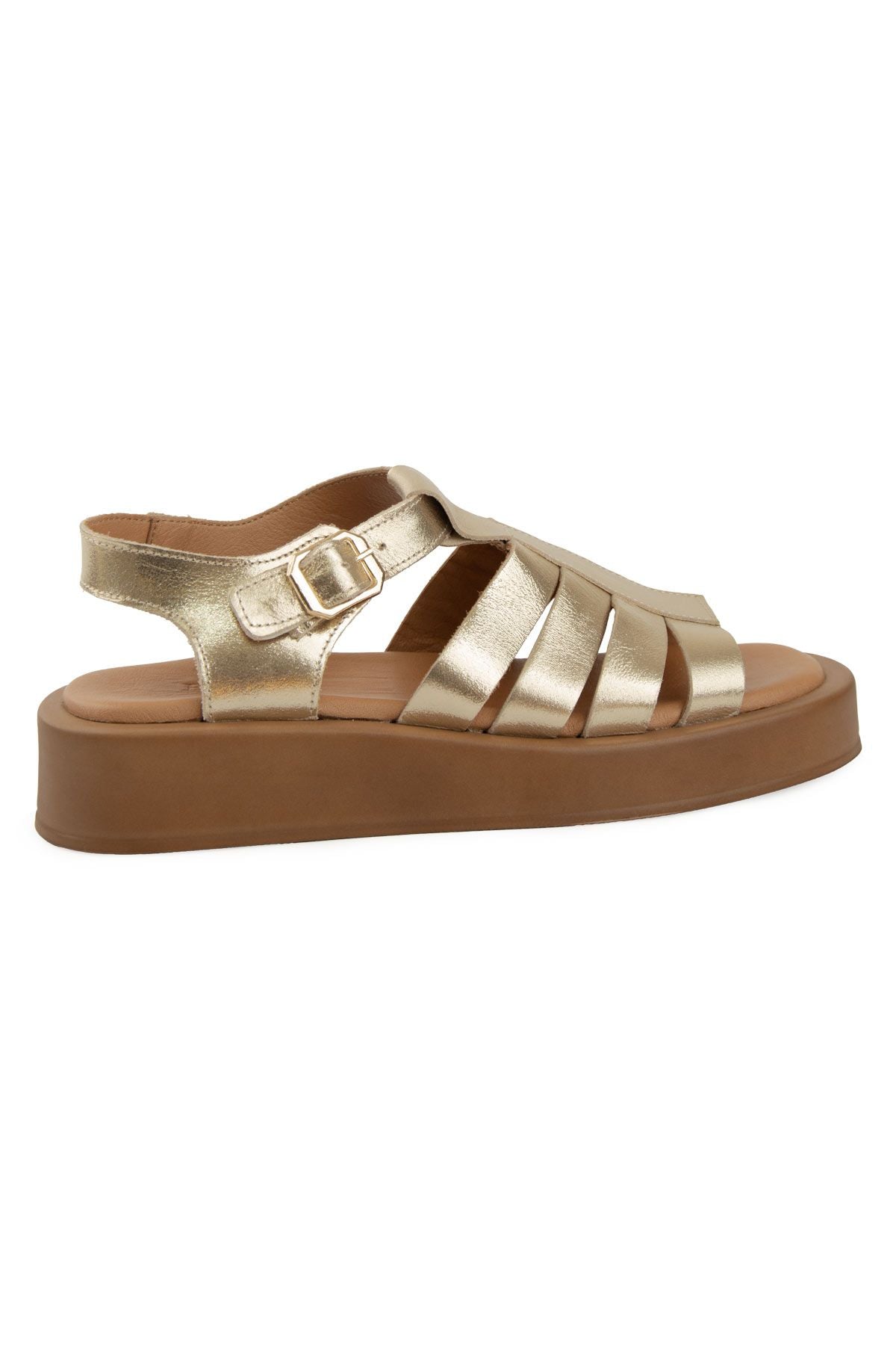 Pegia Strappy Women’s Leather Sandals DG6096  - Gold