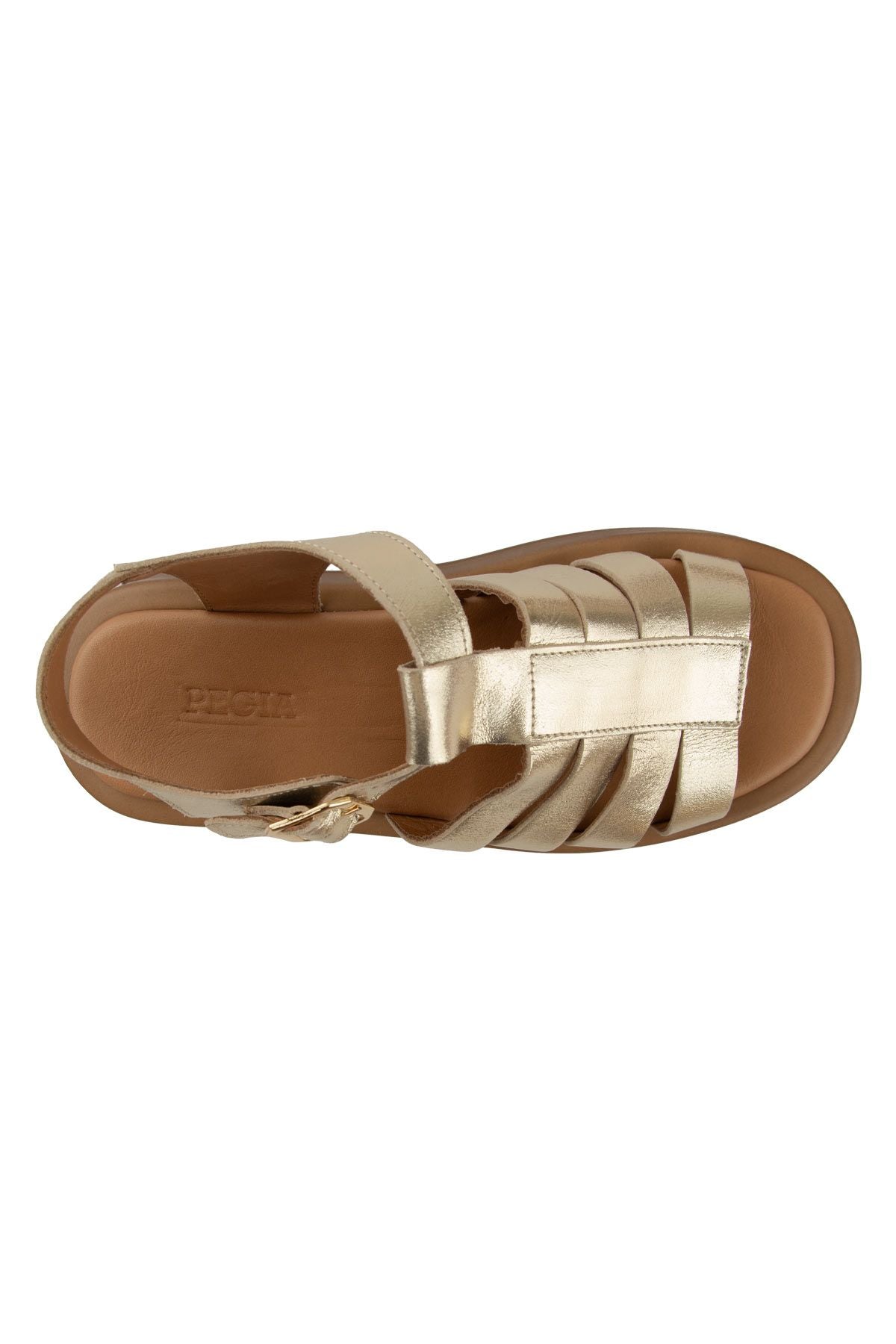 Pegia Strappy Women’s Leather Sandals DG6096  - Gold
