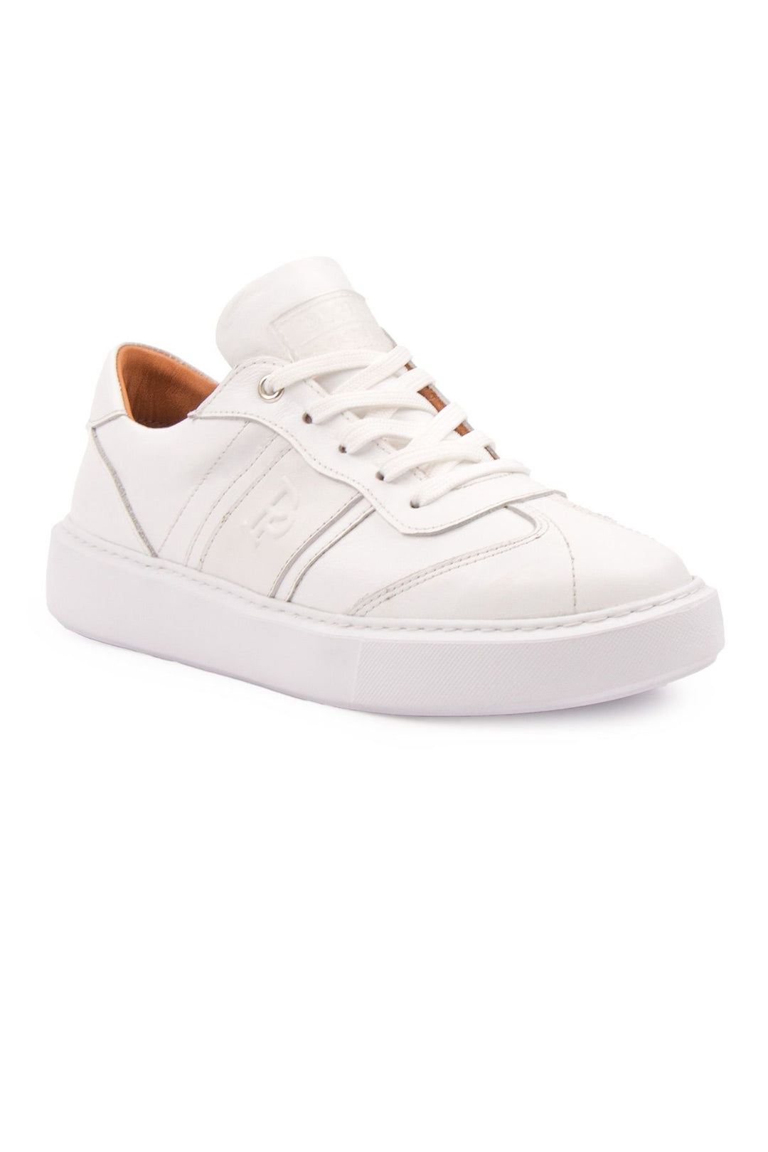 Pegia Bold Genuine Leather Sneaker 500990  - White