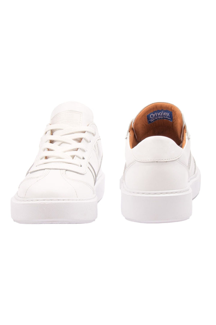 Pegia Bold Genuine Leather Sneaker 500990  - White