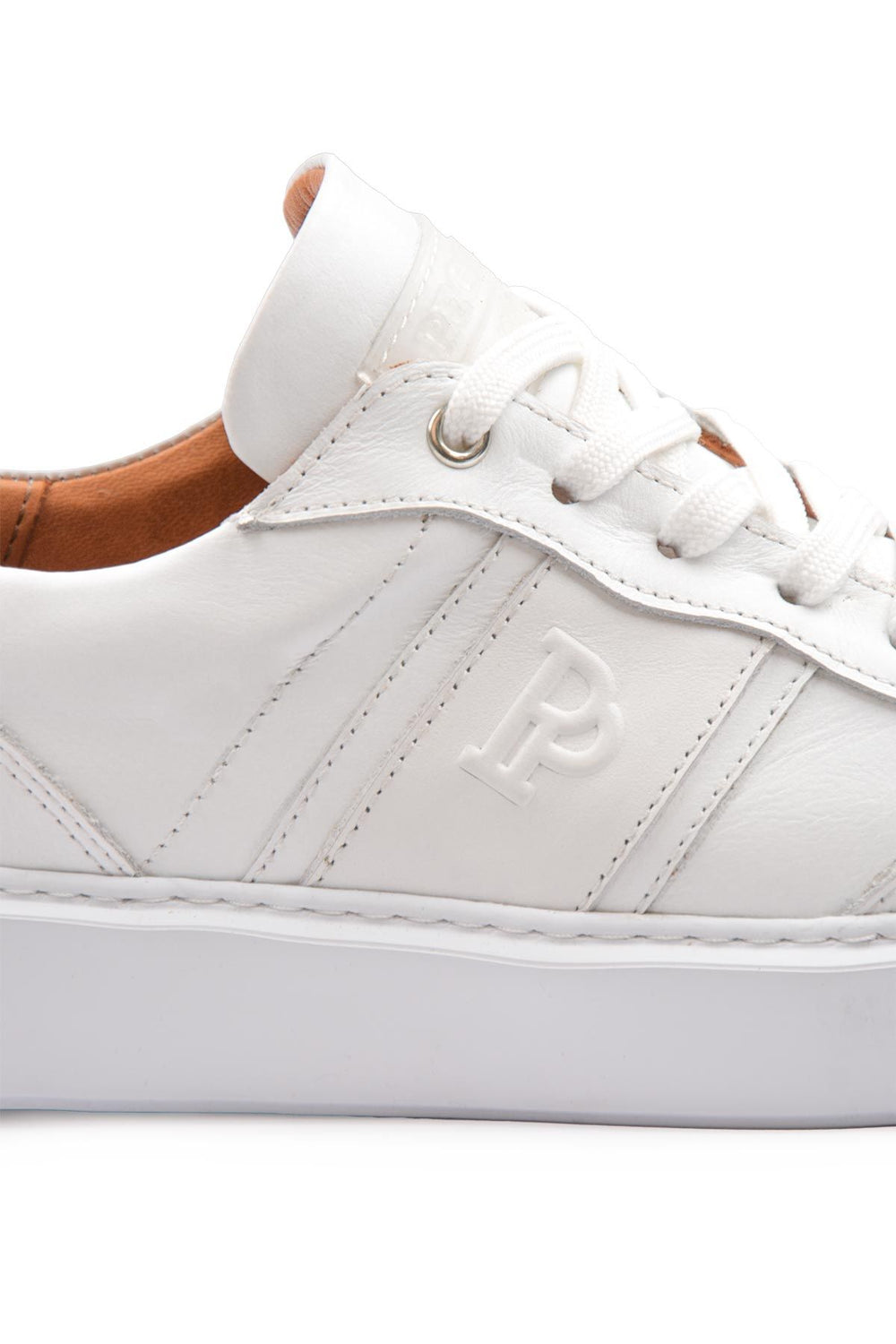 Pegia Bold Genuine Leather Sneaker 500990  - White