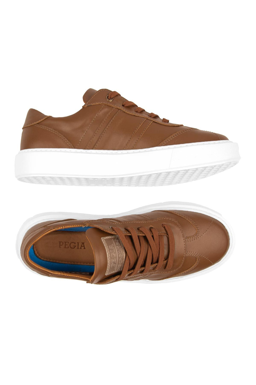 Pegia Bold Genuine Leather Sneaker 500990  - Chestnut