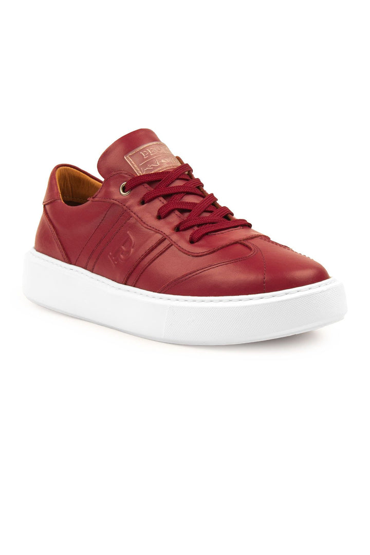 Pegia Bold Genuine Leather Sneaker 500990  - Red