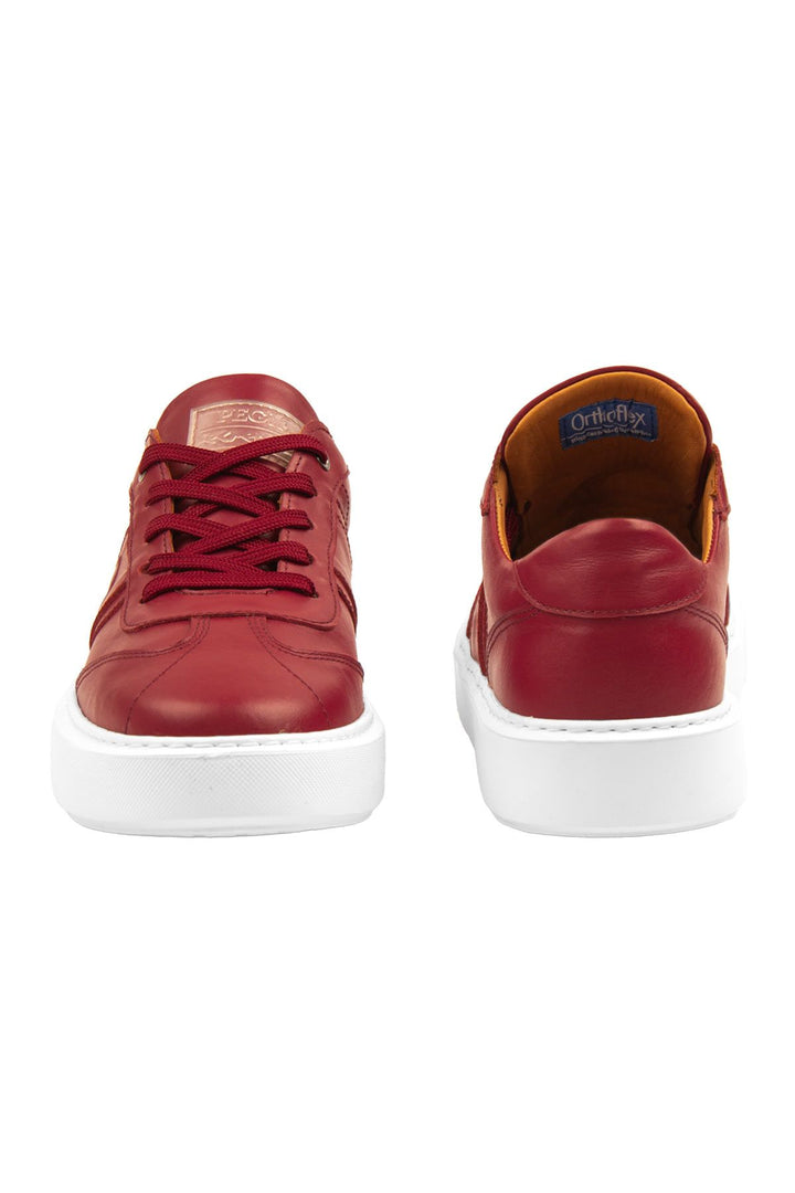Pegia Bold Genuine Leather Sneaker 500990  - Red