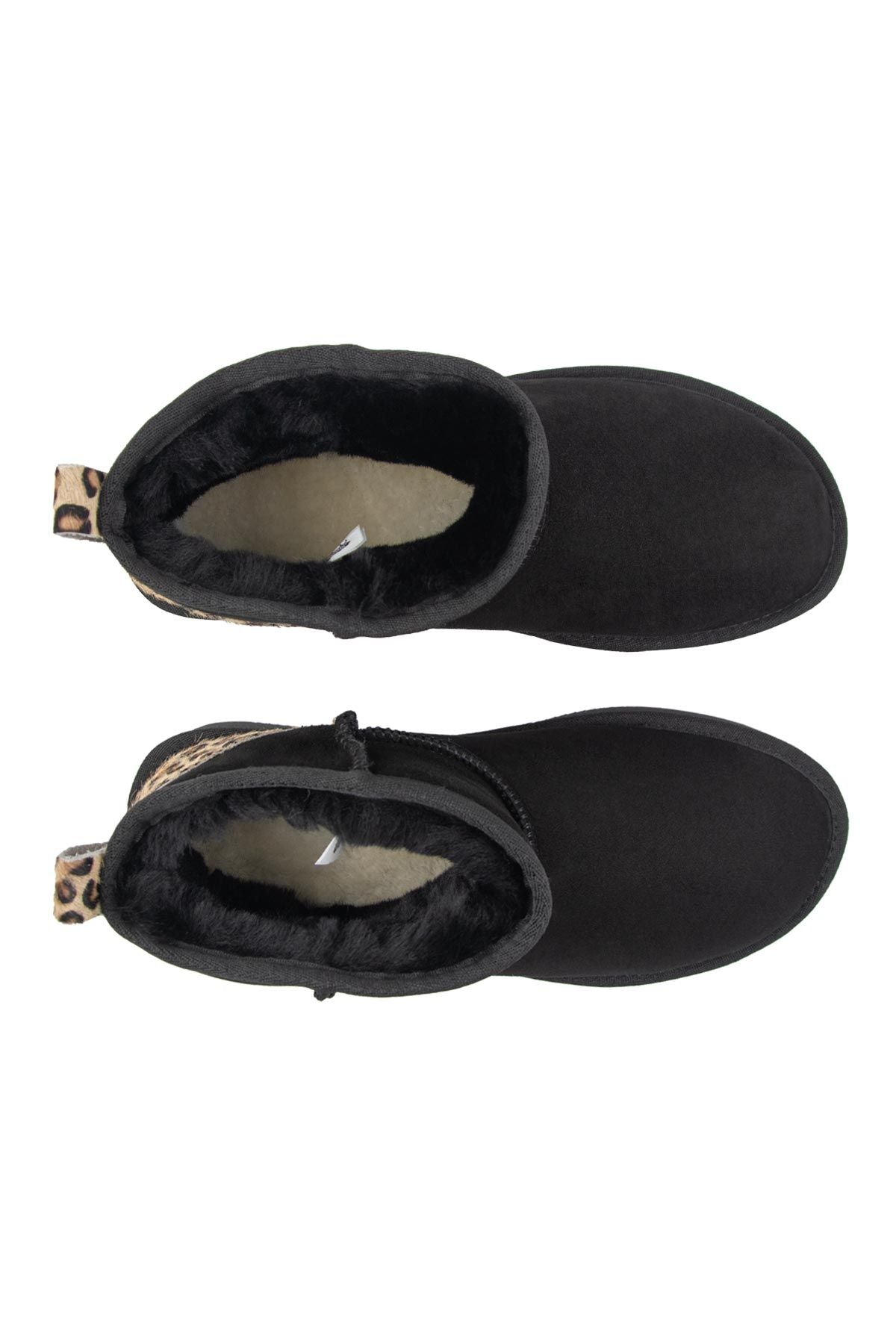 Pegia Cavallino Sheepskin Mini Boots 191135  - Black