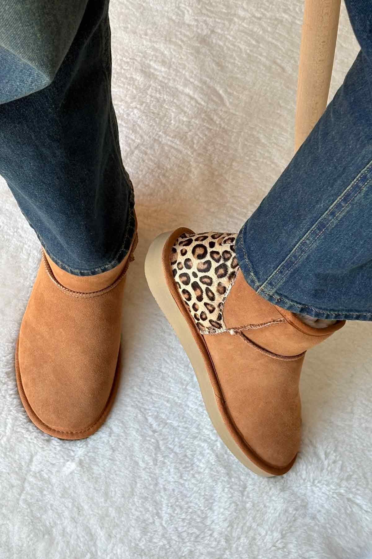 Pegia Cavallino Sheepskin Mini Boots 191135  - Chestnut