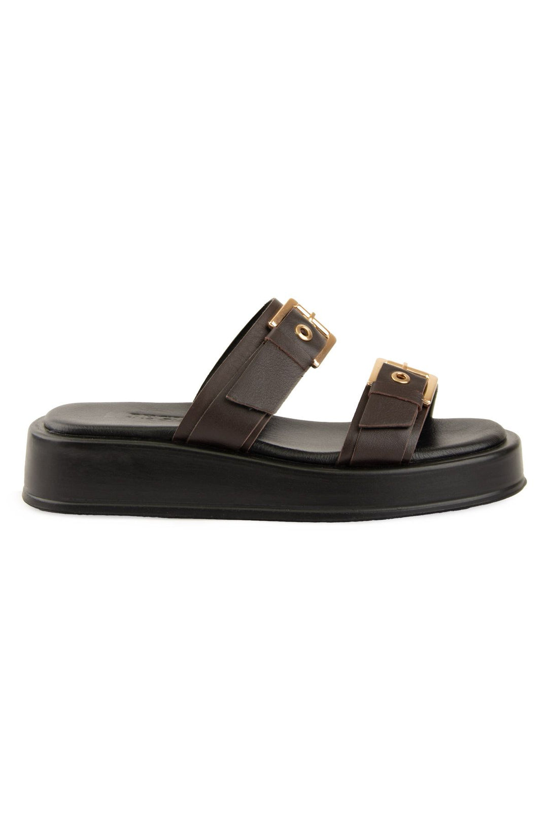Pegia Leather Double Buckle Women&