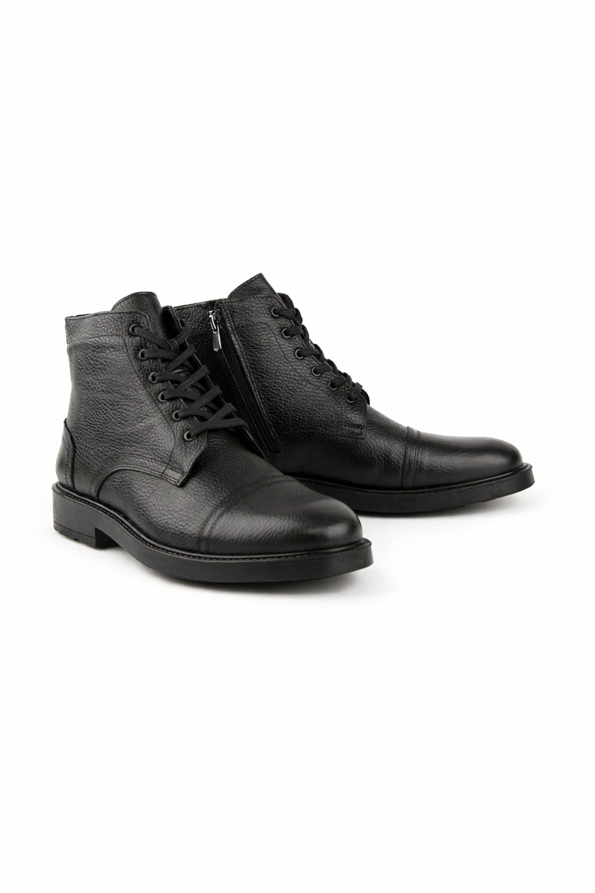 Pegia Men’s Lace-Up Leather Boots DG5041  - Black
