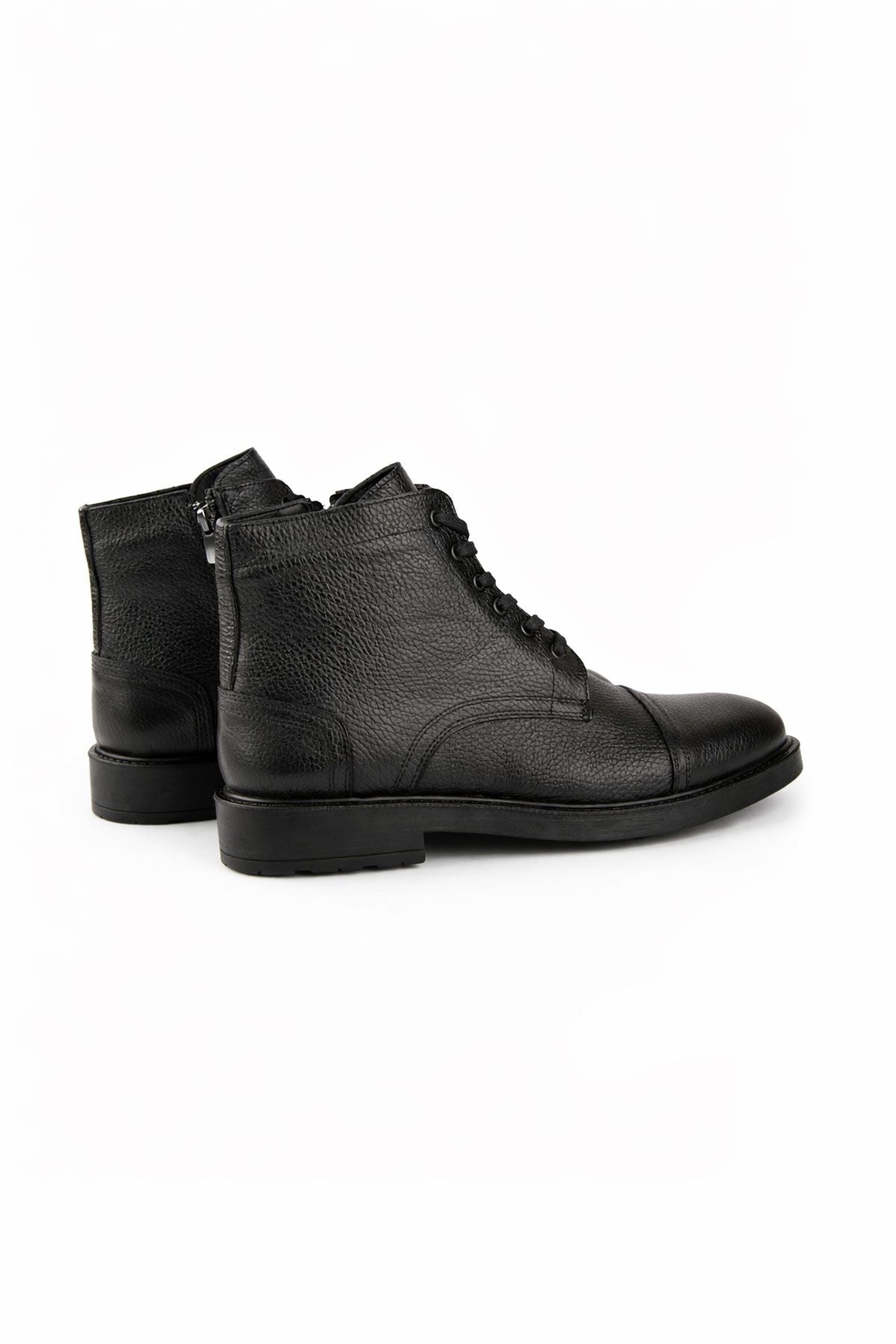 Pegia Men’s Lace-Up Leather Boots DG5041  - Black