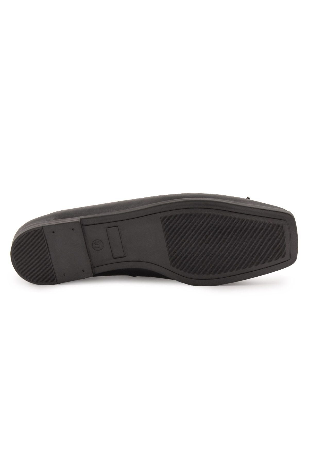Pegia Leather Bow Women's Ballerina DG6031  - Black
