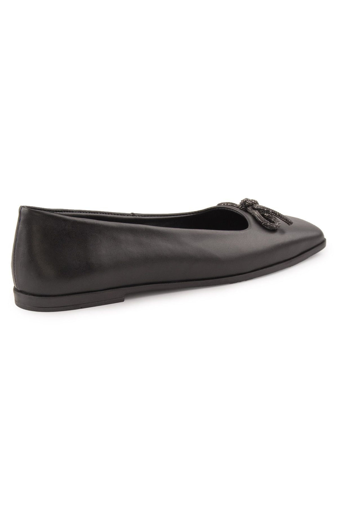 Pegia Leather Bow Women's Ballerina DG6031  - Black