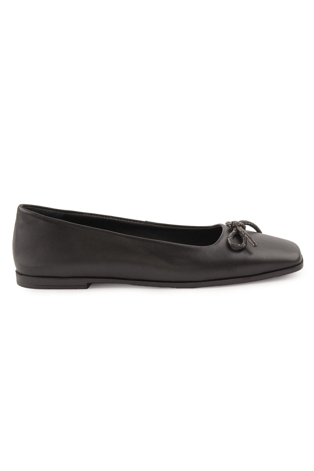 Pegia Leather Bow Women's Ballerina DG6031  - Black
