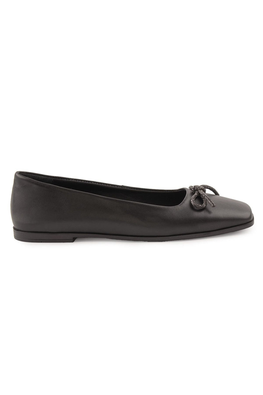 Pegia Leather Bow Women's Ballerina DG6031  - Black