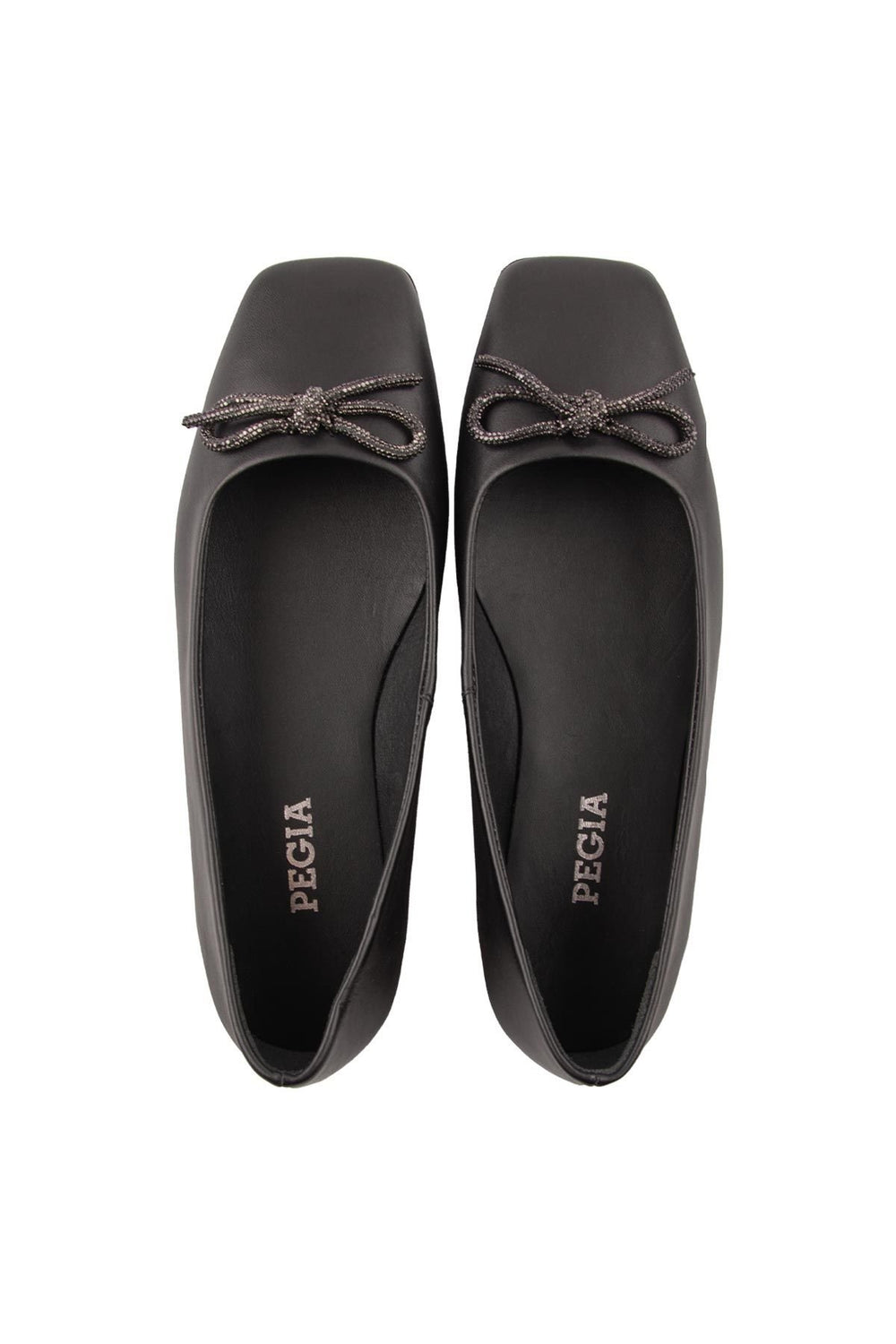 Pegia Leather Bow Women's Ballerina DG6031  - Black