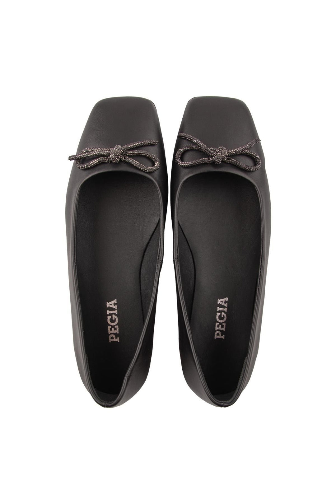 Pegia Leather Bow Women's Ballerina DG6031  - Black