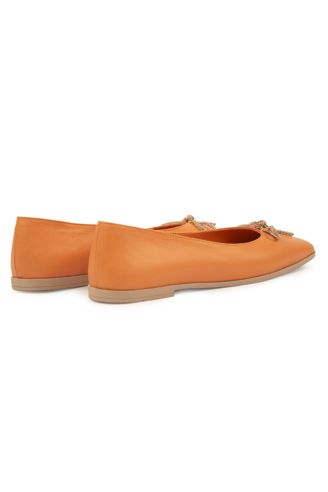 Pegia Leather Bow Women's Ballerina DG6031  - Orange