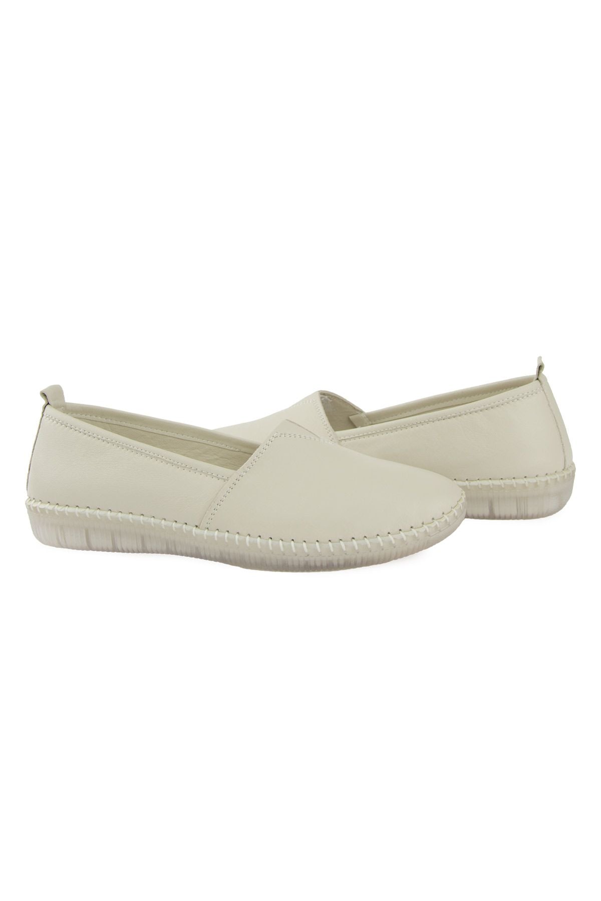 Pegia Women's Genuine Leather Shoe DG6097  - Beige
